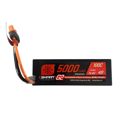Spektrum Accessories 5000mAh 4S 14.8V Smart G2 LiPo 100C IC5 SPMX54S100H5 - Image 1 of 4
