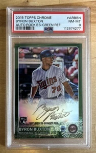 2015 Topps Chrome - Rookie Auto Byron Buxton #AR-BBN Green Refractor /99 - Picture 1 of 2