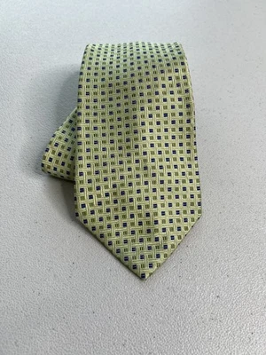 Corbata Nautica verde y azul patrón geométrico 100% seda Foto 1 de 4