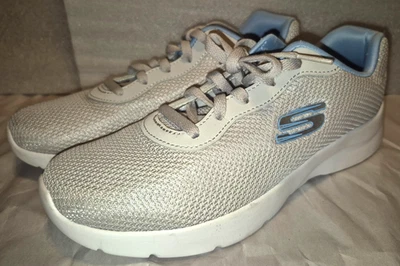 Skechers Gray Blue Mesh Lightweight Lace Up Sneaker Women's Size 8 SN#149690 - Image 1 of 4