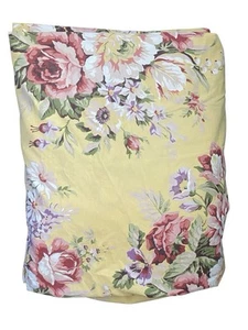 Vintage Ralph Lauren King Fitted Sheet Sophie Brooke Blue Label Yellow Floral US - Picture 1 of 5