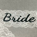 Bride To Be Sash White Or Black Lace Sash Engagement Hen Party