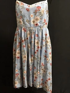 Torrid Floral High-Low Challis Sommer Skater Kleid Größe 00 / Damengröße 10 - Bild 1 von 24