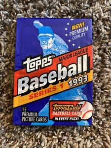 1993 Topps Series 1 Baseball Unopened Pack Factory Sealed 15 Cards