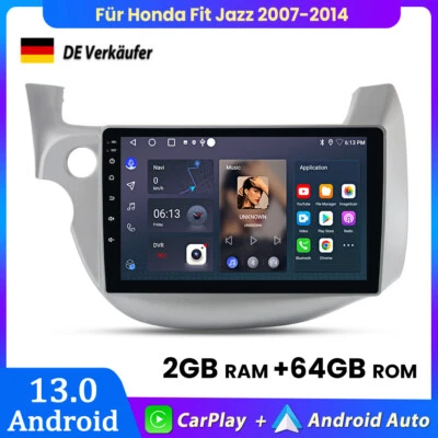 Carplay Android13 Autoradio Für Honda Fit Jazz 2007-2014 GPS Navi WIFI BT 2+64GB - Bild 1 von 4