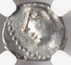 NGC Choice XF CELTIC GAUL Sequani France 1er siècle av. J.-C., pièce de monnaie sanglier cochon argent celtique