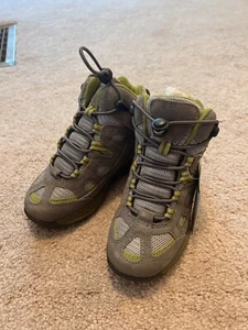 Lands' End Hiking Shoes Boy's Size 10M Gray&green Suede Drawstring NWT - Picture 1 of 6