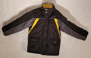 NAUTICA CHILDRENS JACKET BOY Winter Hood Warm Black Yellow T3 Toddler Pre Owned - Picture 1 of 15
