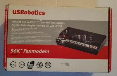 Módem fax 56K US Robotics 5686G V.92 y V.90 ITU tecnologías estándar Foto 1 de 4