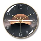 12 Inch Glass Wall Clock Art Clocks Non-Ticking Operated