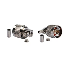 10er-Pack N Typ Stecker Rechter Winkel Klemme RG58 LMR-195 RG400 RG142 Kabel Stecker - Bild 1 von 4