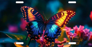 BUTTERFLY License Plate with Beautiful Colors License Plate - Imagen 1 de 1
