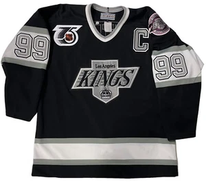 WAYNE GRETZKY 1992 NHL 75 Aniversario LA KINGS CCM CAMISETA AUTÉNTICA 48 - Imagen 1 de 7