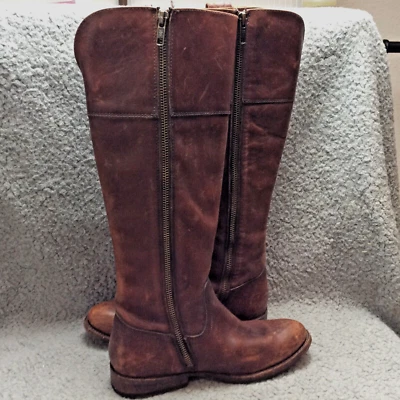 Frye Boots Women's 5.5 B Riding Jamie Ring Whiskey Distressed Zipper 3476222 - Image 1 of 4