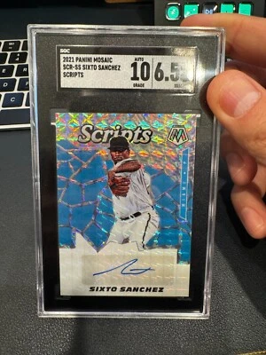 2021 Panini MLB Mosaic SCR-SA SHERTEN APOSTEL Scripts Auto Prizm SGC 10 + 8.5 - Image 1 of 2