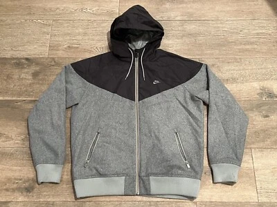 Nike British Millerain Windrunner Hooded Jacket Wool Gray Mens XL (506335-063) - Image 1 of 4