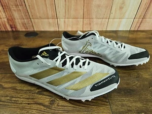New men’s adidas Adizero XCS TME size 9 men 10 women white gold - Picture 1 of 9