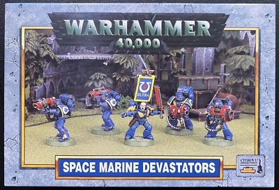 Warhammer 40K Space Marine Devastators 1999 Sealed NIB OOP Metal Pewter Vintage - Image 1 of 4
