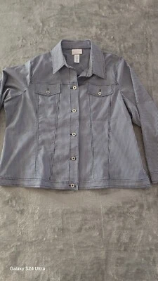 Женская куртка-блейзер ALFRED DUNNER размер 20 на пуговицах спереди летняя - Изображение 1 из 4