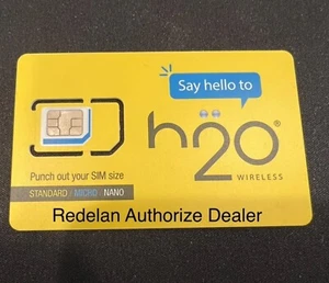 H2O $30X $25 Unlimited plan + Sim Card + First month - Picture 1 of 2