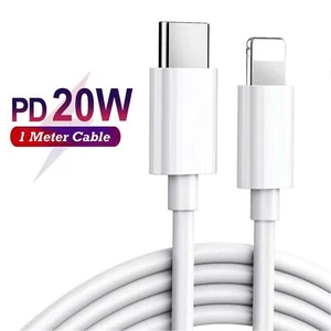 PD USB Type C to iPhone Fast Charger Cable for Apple iPhone 14 13 12 11 Pro Max - Picture 1 of 10