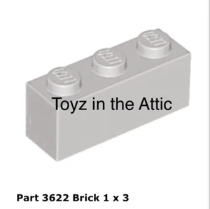 Lego 1x 3622 ladrillo gris claro 1 x 3 Gamma Laser Craft 6891 - Imagen 1 de 1