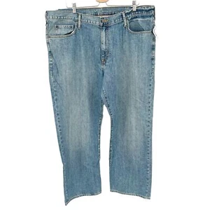 Neu mit Etikett Old Navy Urban höhere Leibhöhe entspannte Passform spitz zulaufendes Bein Herrenjeans 42 x 30 blau - Bild 1 von 9