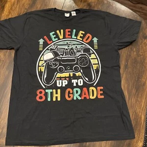 Back To School Youth T-Shirt Leveled Up To 5th Grade Video Game 2XL New - Picture 1 of 7