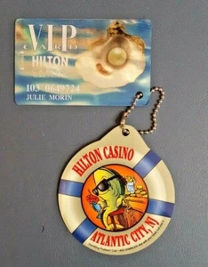 Vintage Now Closed Atlantic City Hilton Casino Players Card w Life Saver Tag - Picture 1 of 2