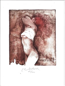 VLADIMIR SUCHANEK: erotisches Exlibris für Horst Schult - Imagen 1 de 1