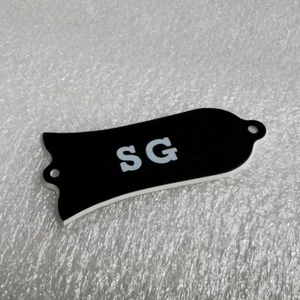 Piezas de guitarra se adaptan a Gibson LP ""SG"" PLACA CUBIERTA VARILLA DE ARMADURA, 2 capas negra - Imagen 1 de 7
