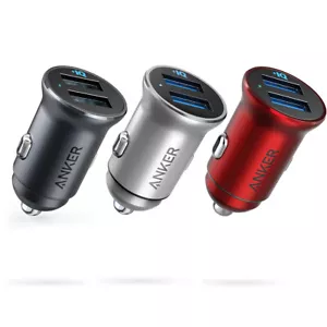 Anker PowerDrive Alloy 2 Metal Dual USB Car Charger 24W 4.8A Charging for Phone - Picture 1 of 15