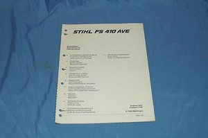 Stihl PARTS LIST for FS-410 AVE Trimmer - Must Have for Mechanic or the DIY! - Picture 1 of 2