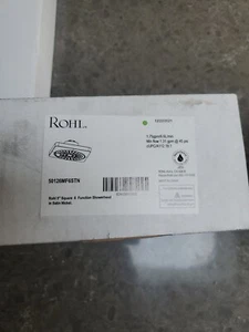 Rohl 1.8 GPM Multi Function Rain Shower Head 50126MF6STN - Picture 1 of 4