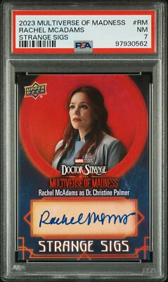 2023 UPPER DECK DOCTOR STRANGE RACHEL McADAMS AUTO AUTOGRAPH STRANGE SIGS PSA 7 - Image 1 of 2