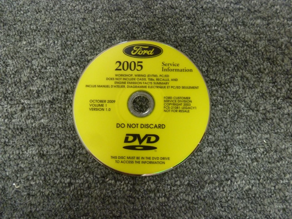 Ford Crown Victoria 2005 manual de reparación de taller policía interceptor DVD Foto 1 de 1