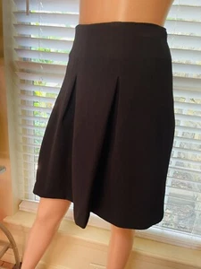 Alfani Woman Sz 12 Black Pleated A Line Short Skirt Side Zip Up Closure NWT - Picture 1 of 15
