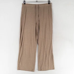 Wiwi Pants Womens XL Tan Bamboo Stretch Knit Wide Leg Sleep Lounge Soft Comfy - Picture 1 of 9