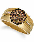 LeVian 14K Yellow Gold H-I SI2 Chocolate Diamond 0.8 cts Ring Size 10.5