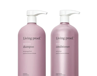 Champú y acondicionador Living Proof Restore Duo 33,8 oz/1 L cada botella de bomba Foto 1 de 3