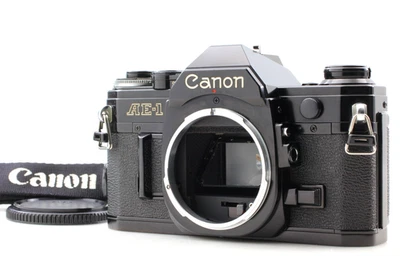 [Near MINT] Canon AE-1 SLR 35mm Film Camera Black Body from JAPAN - Image 1 of 4