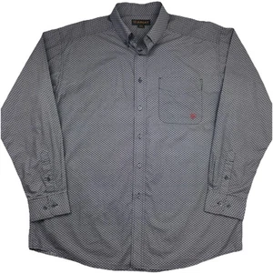 Ariat Long Sleeve Button Up Dress Shirt Mens Size XL Collared Geometric Pattern - Picture 1 of 19