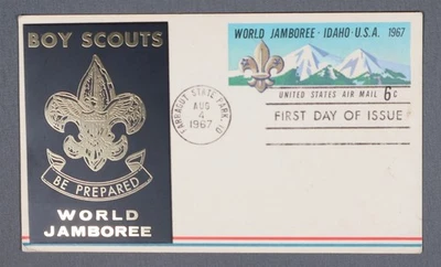 MayfairStamps US FDC 1967 Idaho Metallic Boy Scouts World Jamboree First Day Cov - Image 1 of 2