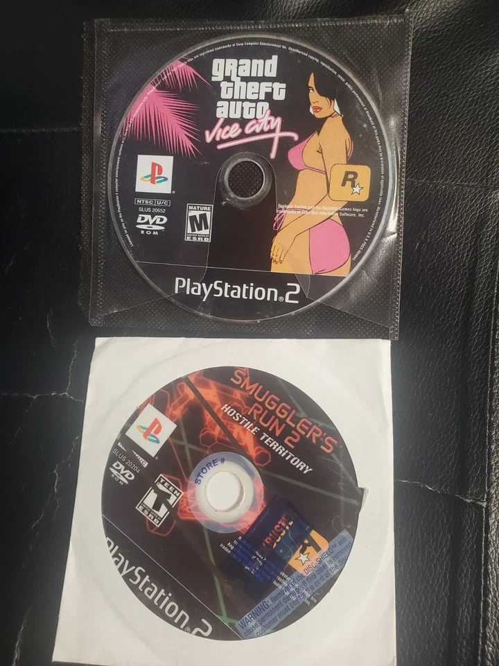 LOT OF 2: GTA VICE CITY + Smugglers Run 2 PS2 Playstation 2 / GAME ONLY - Image 1 of 1