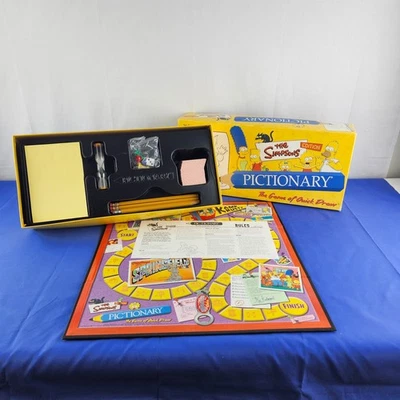 2002 THE SIMPSONS PICTIONARY EDITION GAME - COMPLETE - Image 1 of 4
