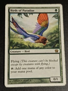 Magic The Gathering Birds of Paradise tarjeta Magic The Gathering octava edición 233 regular rara - Imagen 1 de 2