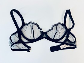 AGENT PROVOCATEUR $350 Black Bra,  Delicate Luxury Lingerie, Size 10B, Brand New