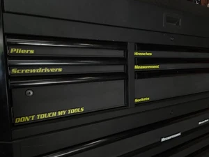 Magnetic Tool Box Labels – 45 Drawer Organizer Magnets – Multiple Color Options - Picture 1 of 14