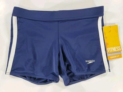 NWT Speedo Fitness Liner Athletic Shorts Navy Blue Performance Stretch Women's S - Image 1 of 4