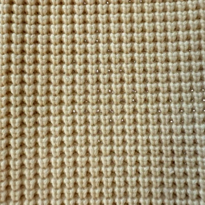 Meggi Sweater Hand Loomed New wool Size Large Beige Waffle Knit - Image 1 of 4